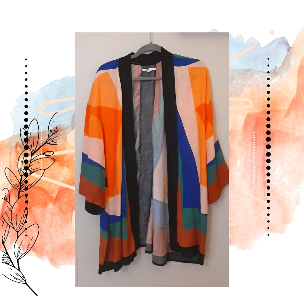 Multicolor kimono